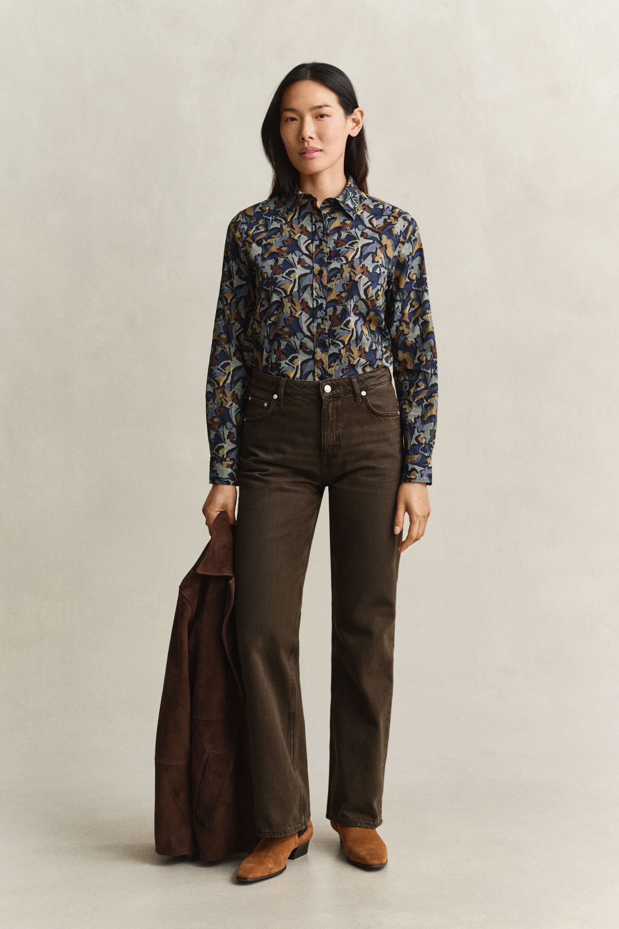 Camisa de gasa de algodón con estampado