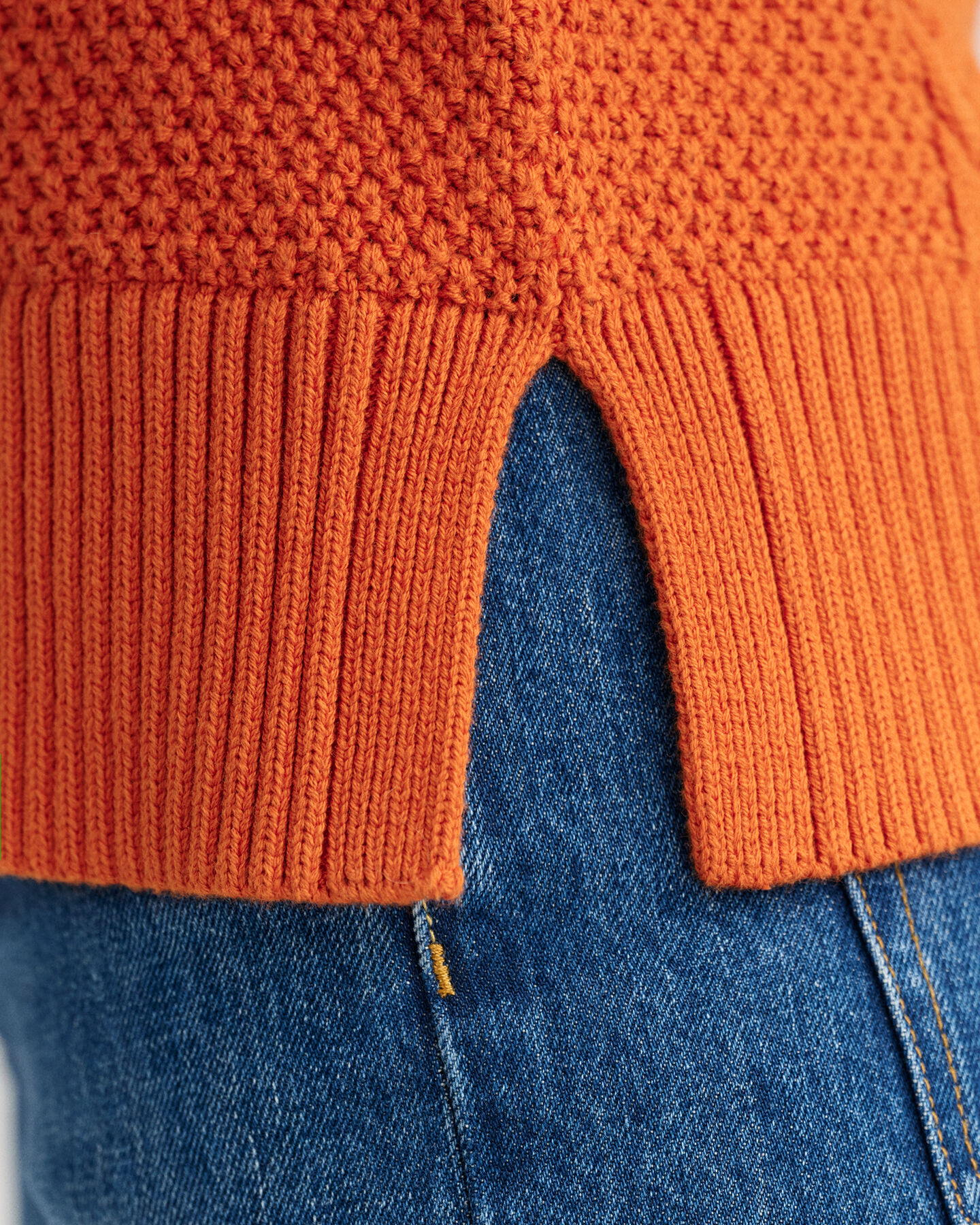 Jersey de cuello redondo con punto de ochos