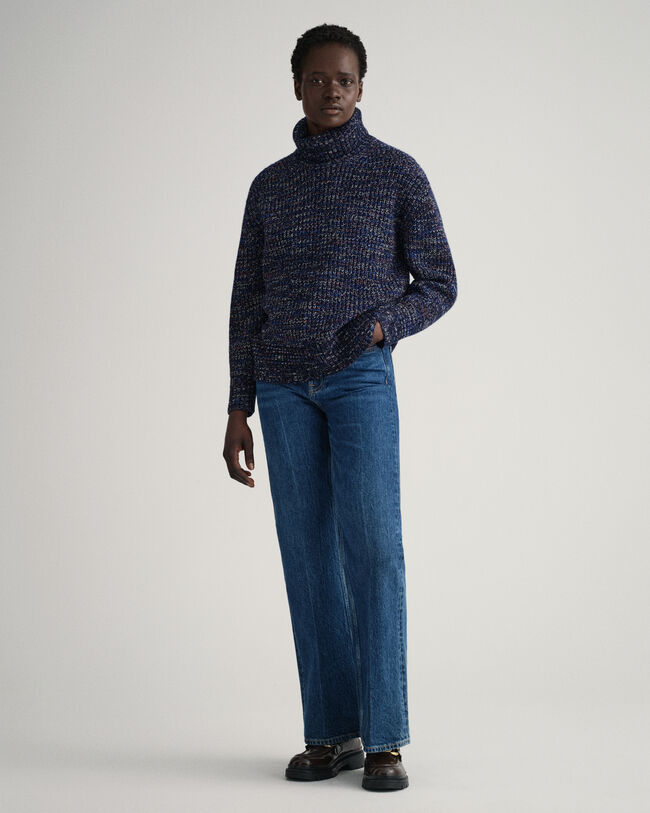 Jersey multicolor con cuello vuelto