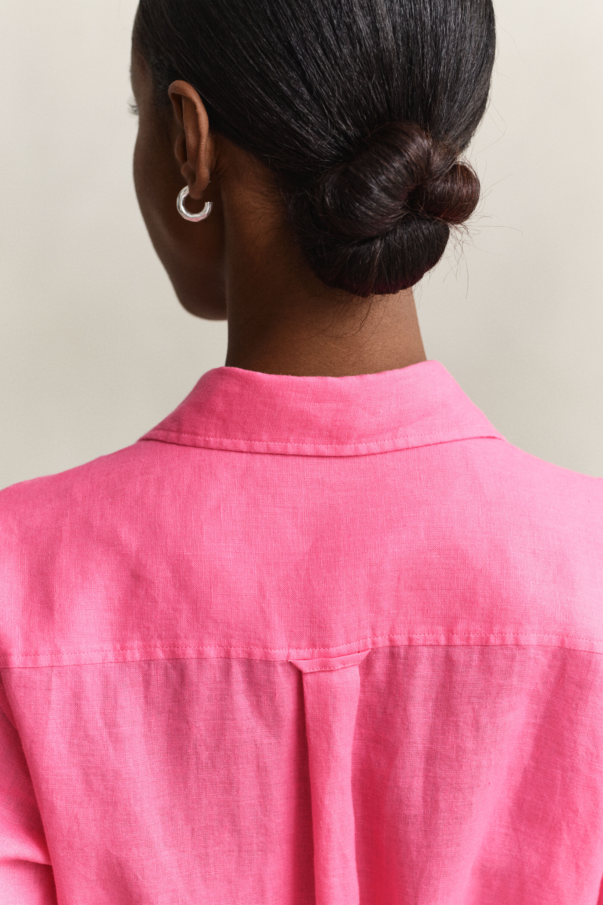 Vestido camisero de lino