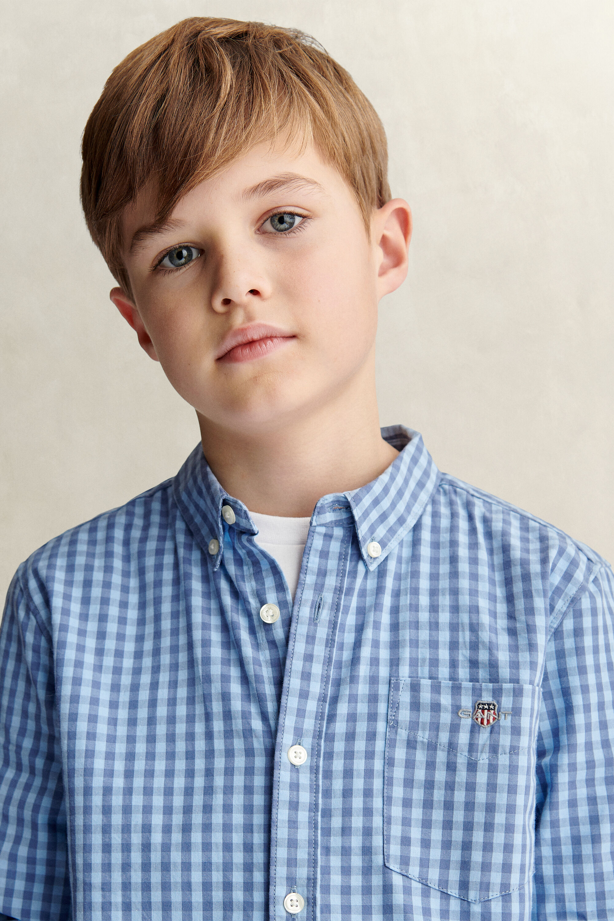 Camisa de popelina de cuadros Vichy Teen Boys