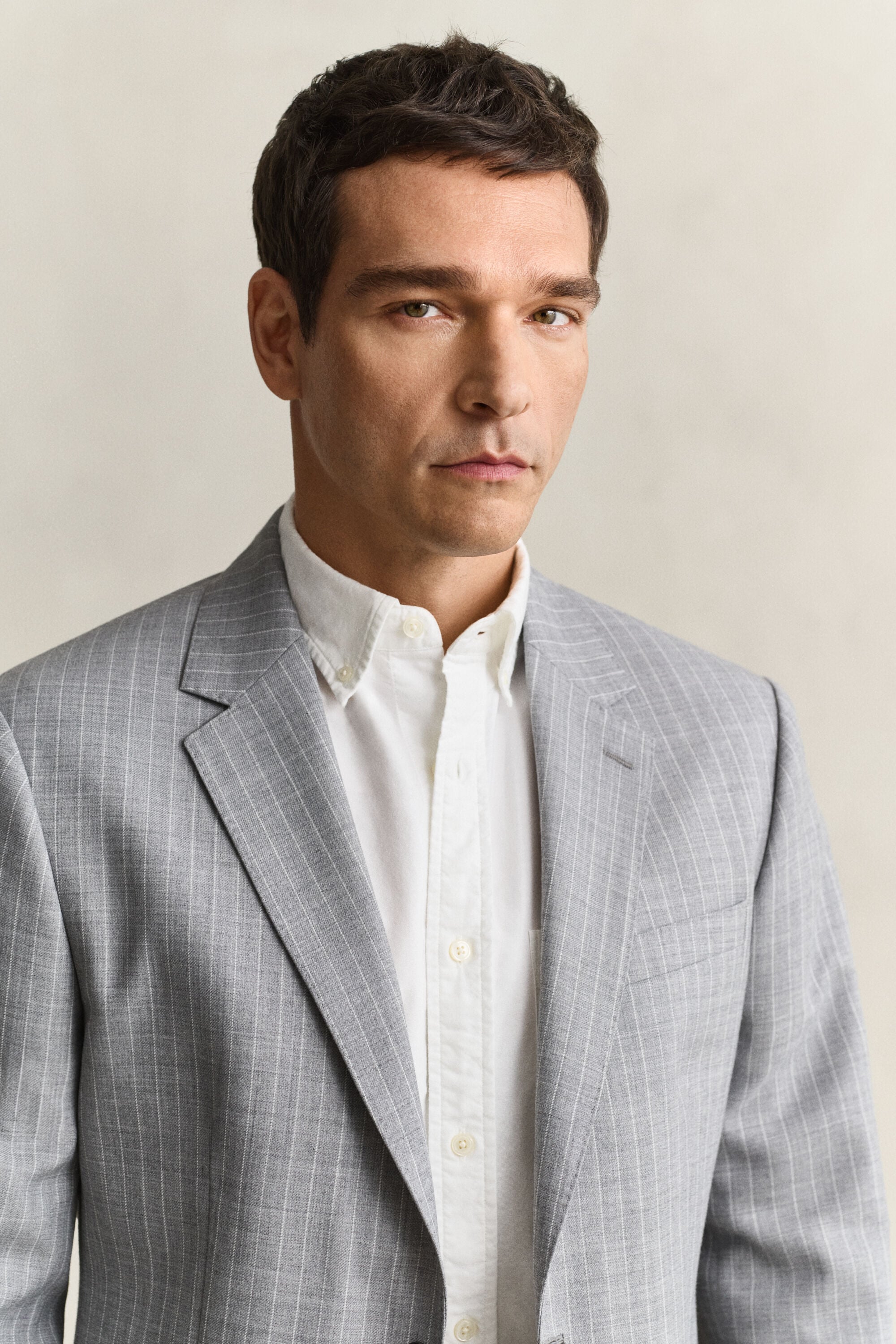 Chaqueta de traje de raya diplomática