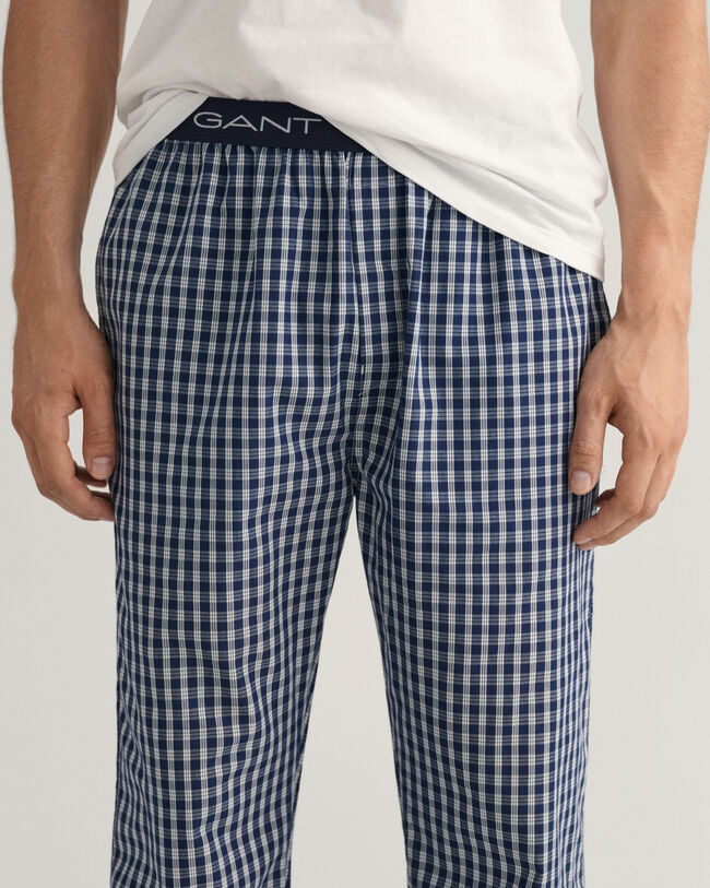 Pantalones de pijama con microestampado de cuadros