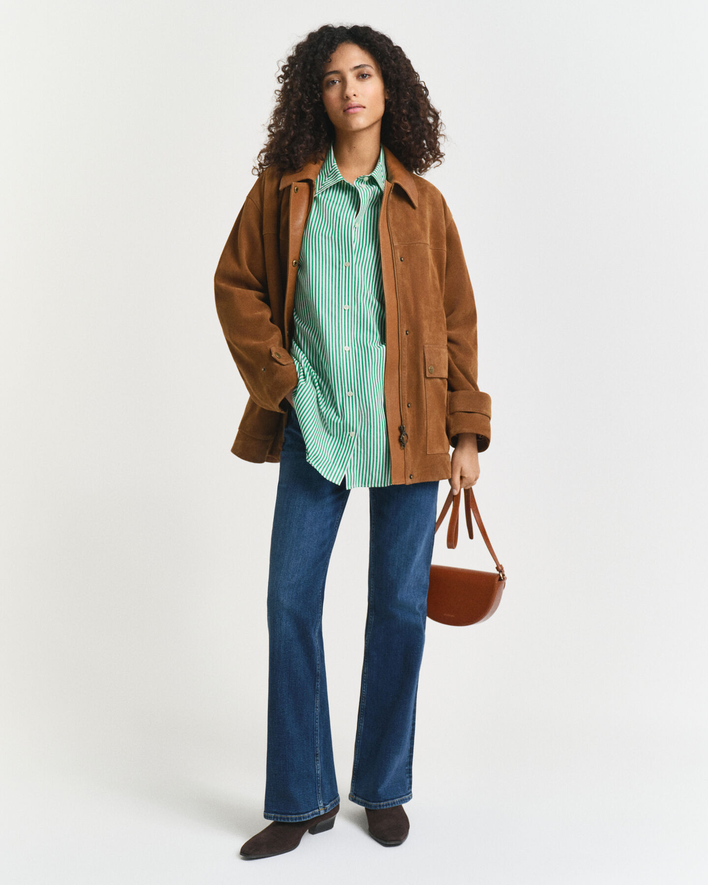 Camisa de popelina clásica a rayas oversize