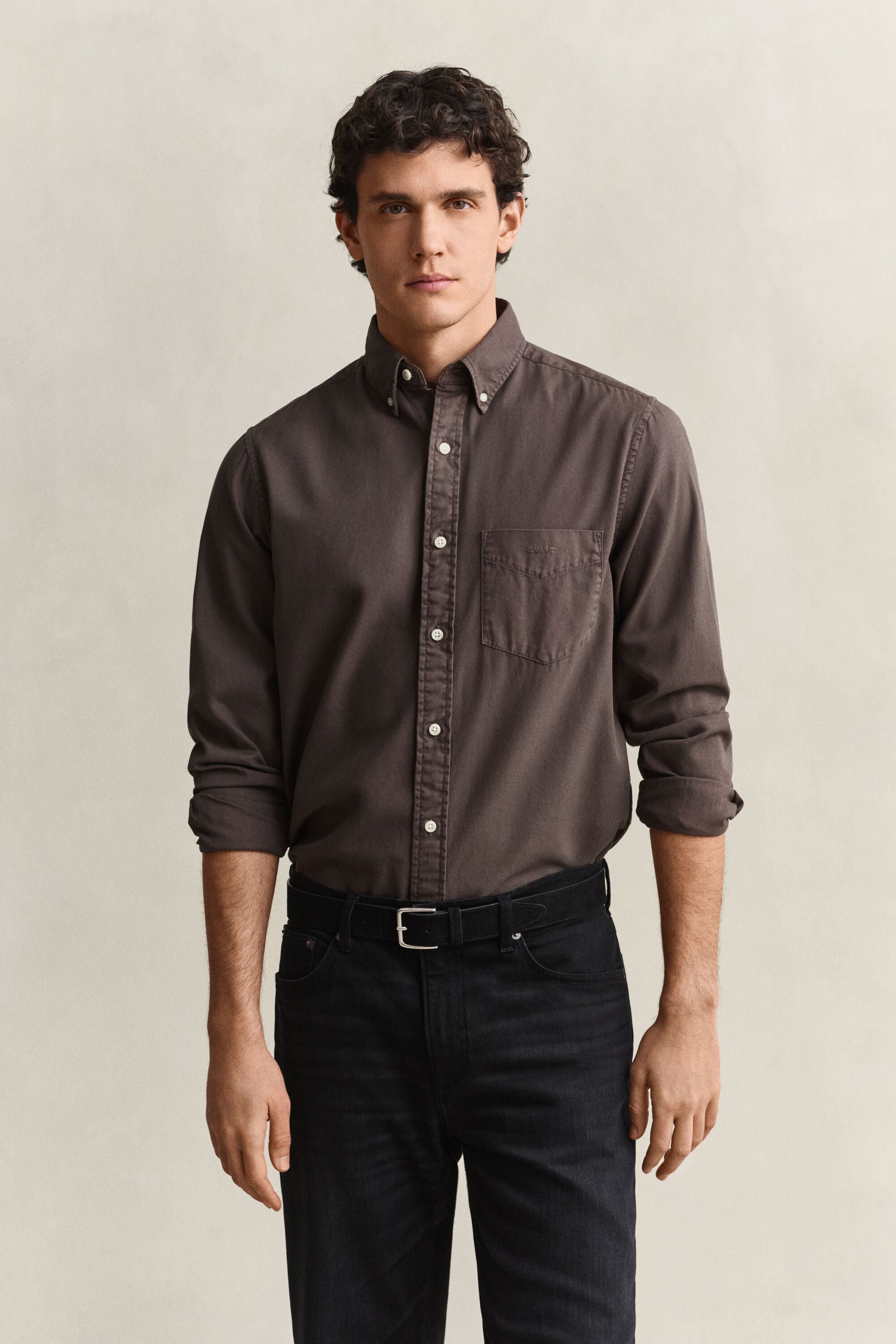 Camisa Regular Fit de sarga