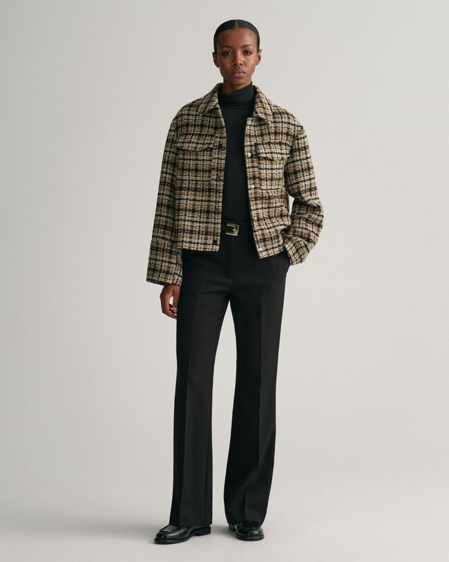 Chaqueta tipo americana de tweed a cuadros