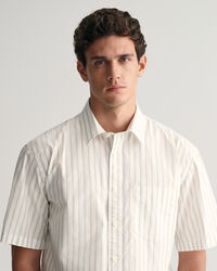 Camisa Relaxed Fit de manga corta Heritage Poplin a rayas