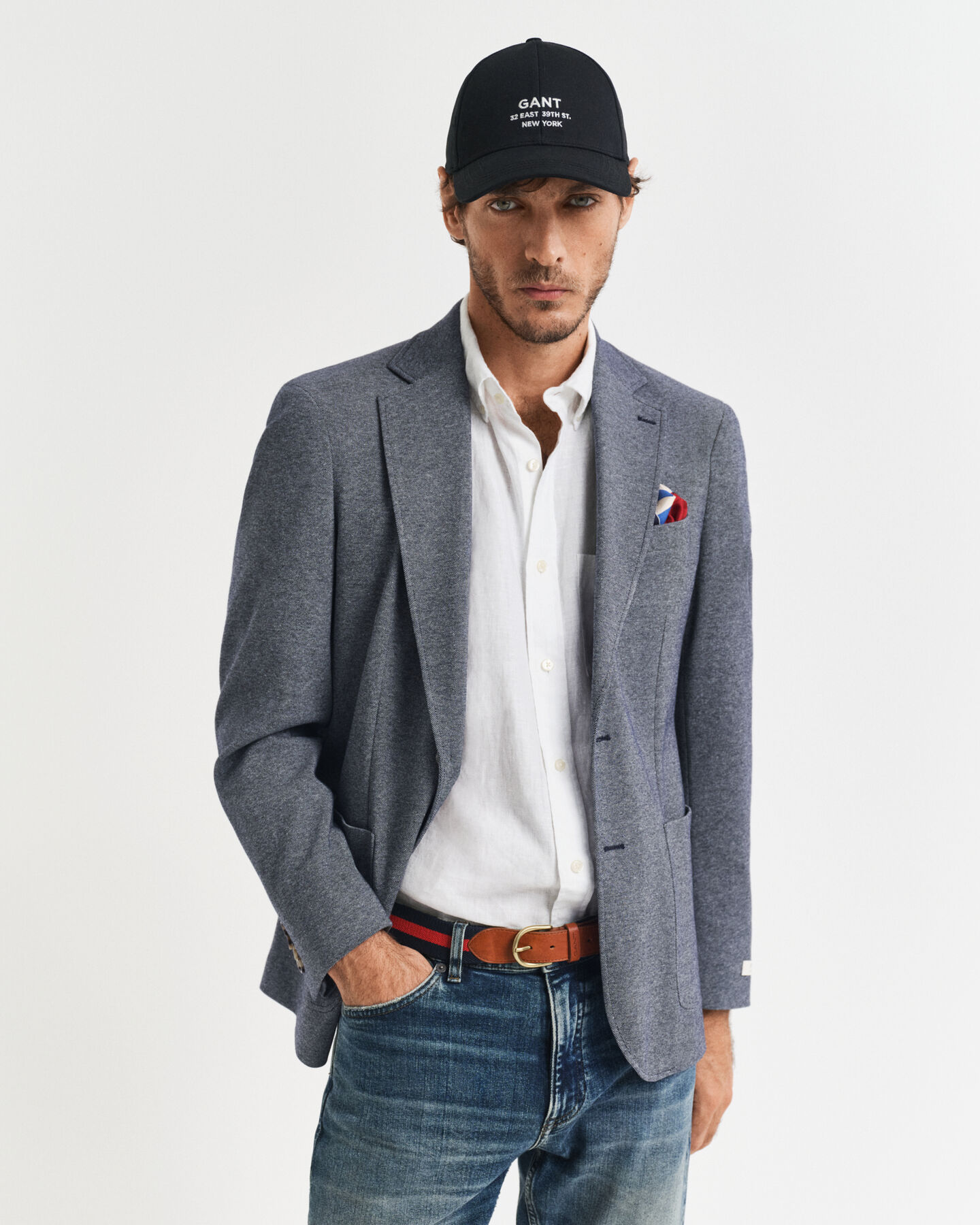 Americana Slim Fit de punto en dos tonos