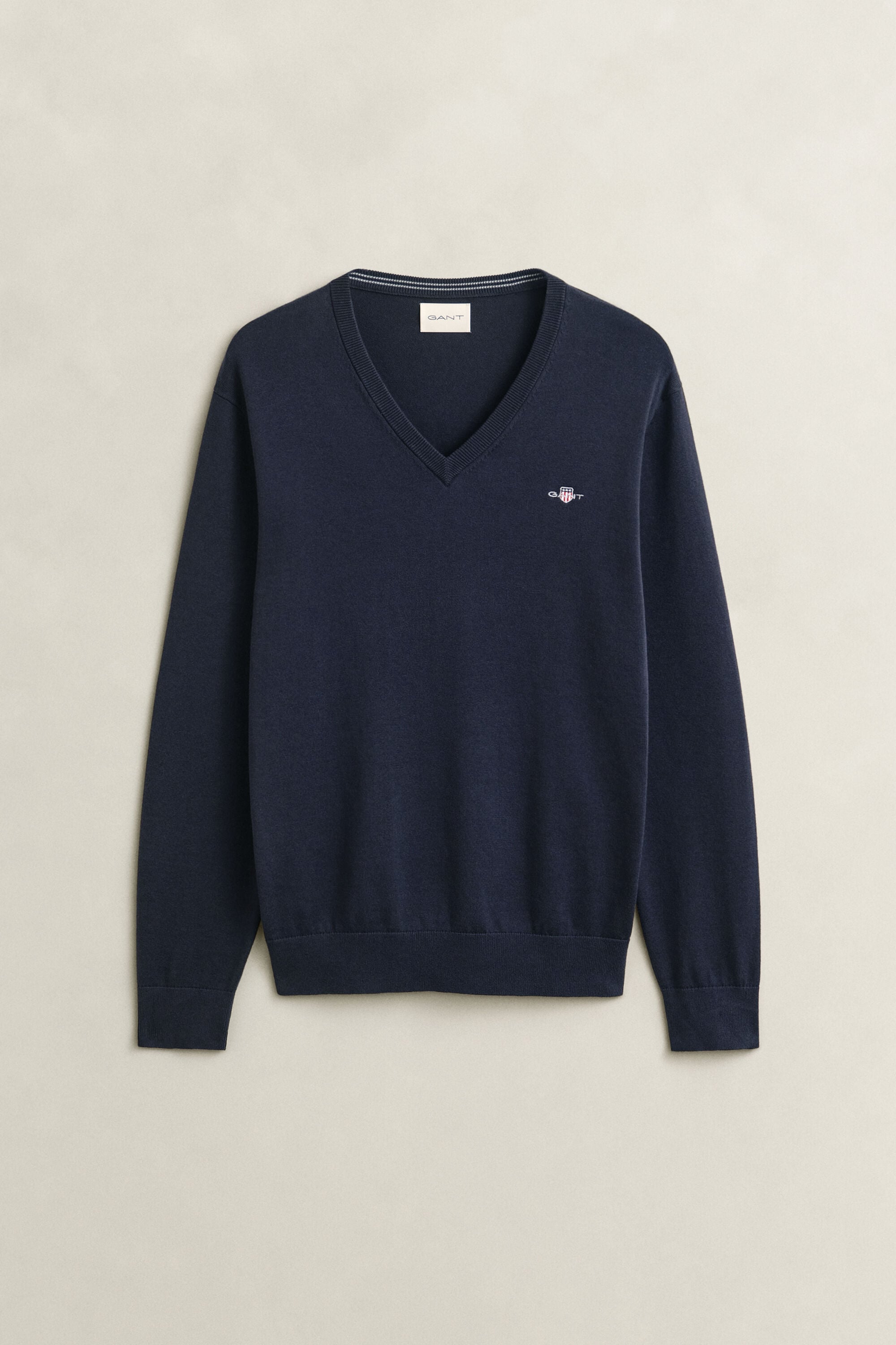 Jersey de algodón con cuello de pico