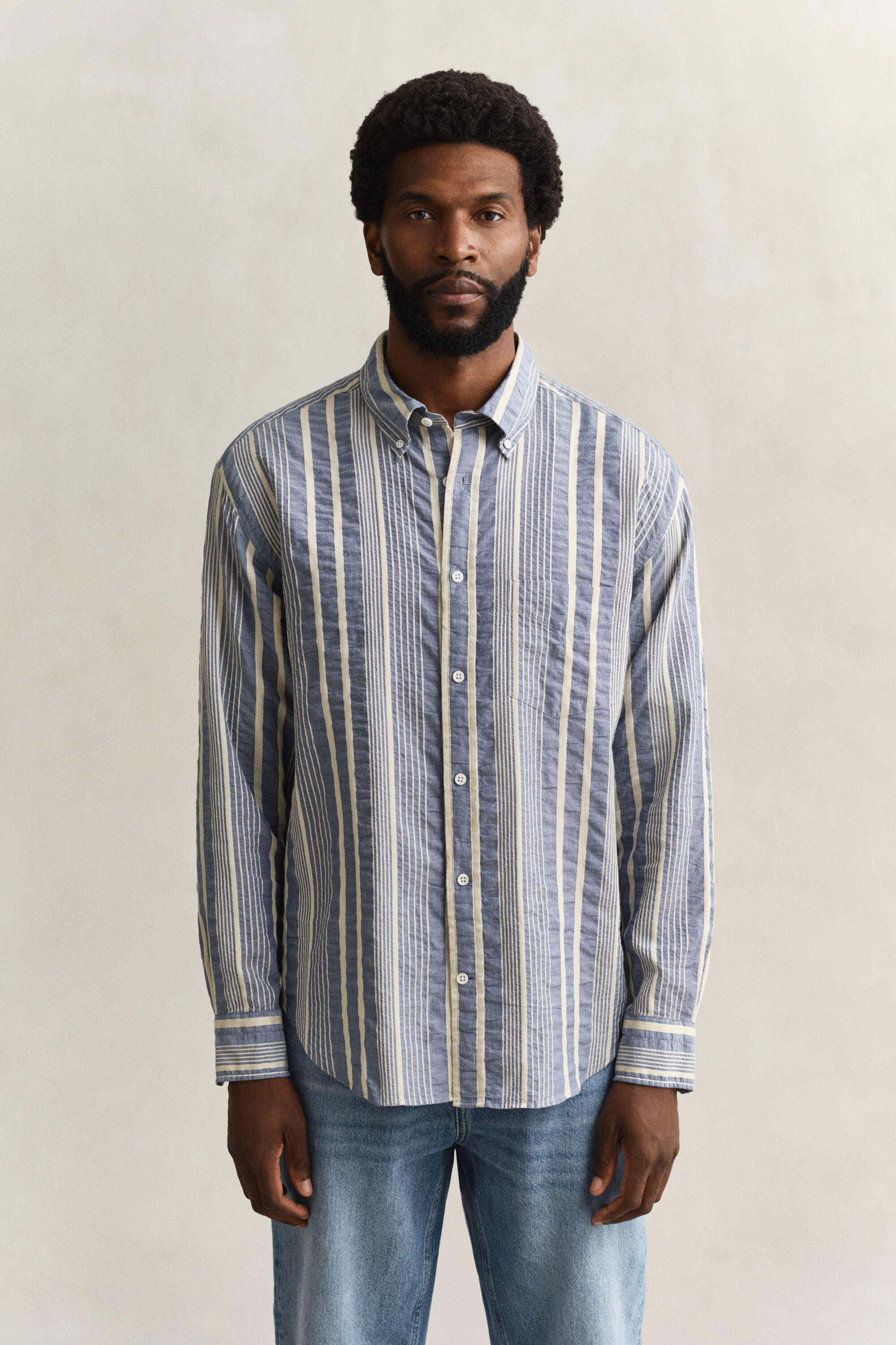 Camisa Relaxed Fit de sirsaca a rayas