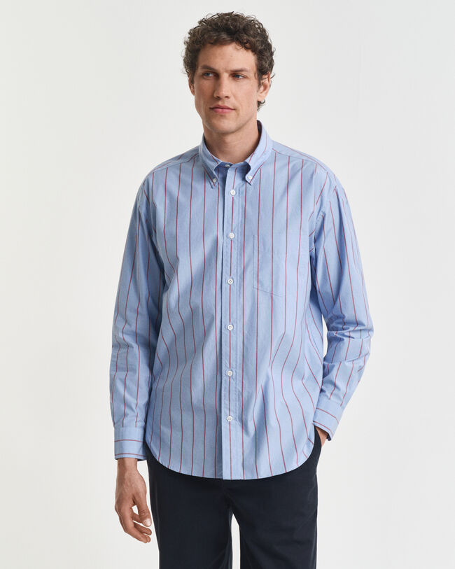 Camisa Relaxed Fit Heritage Poplin a rayas