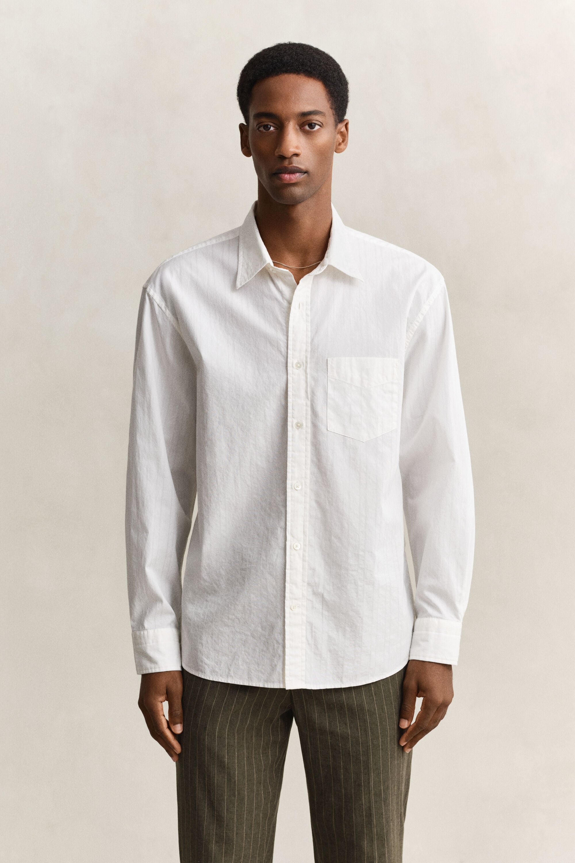 Camisa Relaxed Fit Dobby Stripe