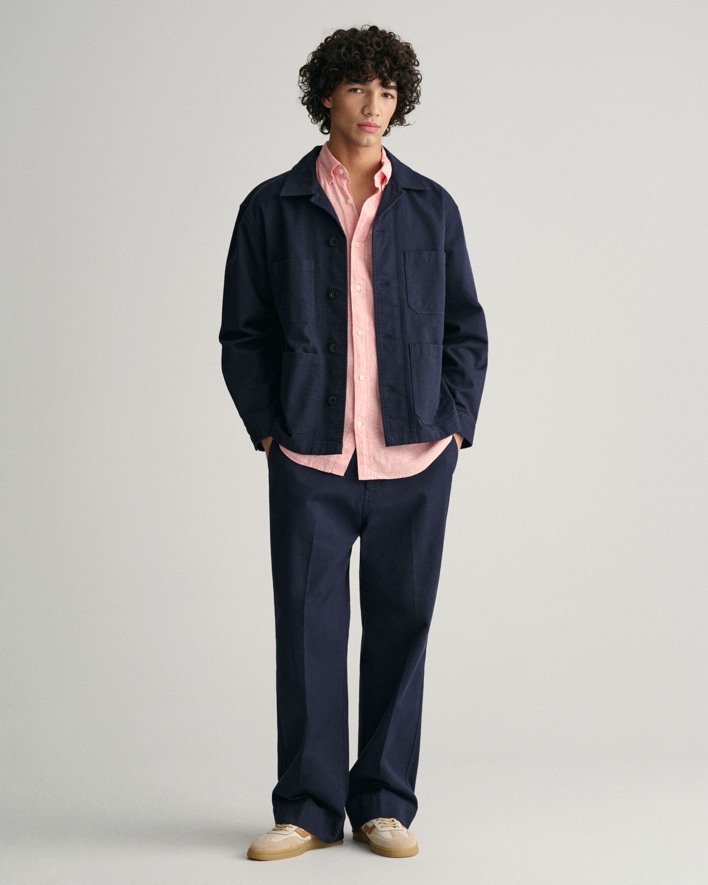 Camisa Regular Fit de manga corta y lino