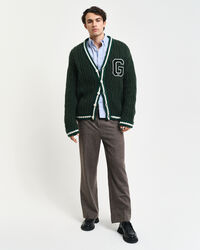 C&aacute;rdigan de punto de ochos con la G de temporada