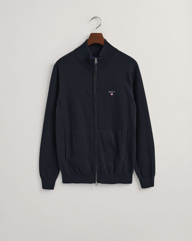 Cárdigan de algodón con cremallera Classic