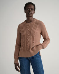 Jersey de cuello redondo con punto de ochos