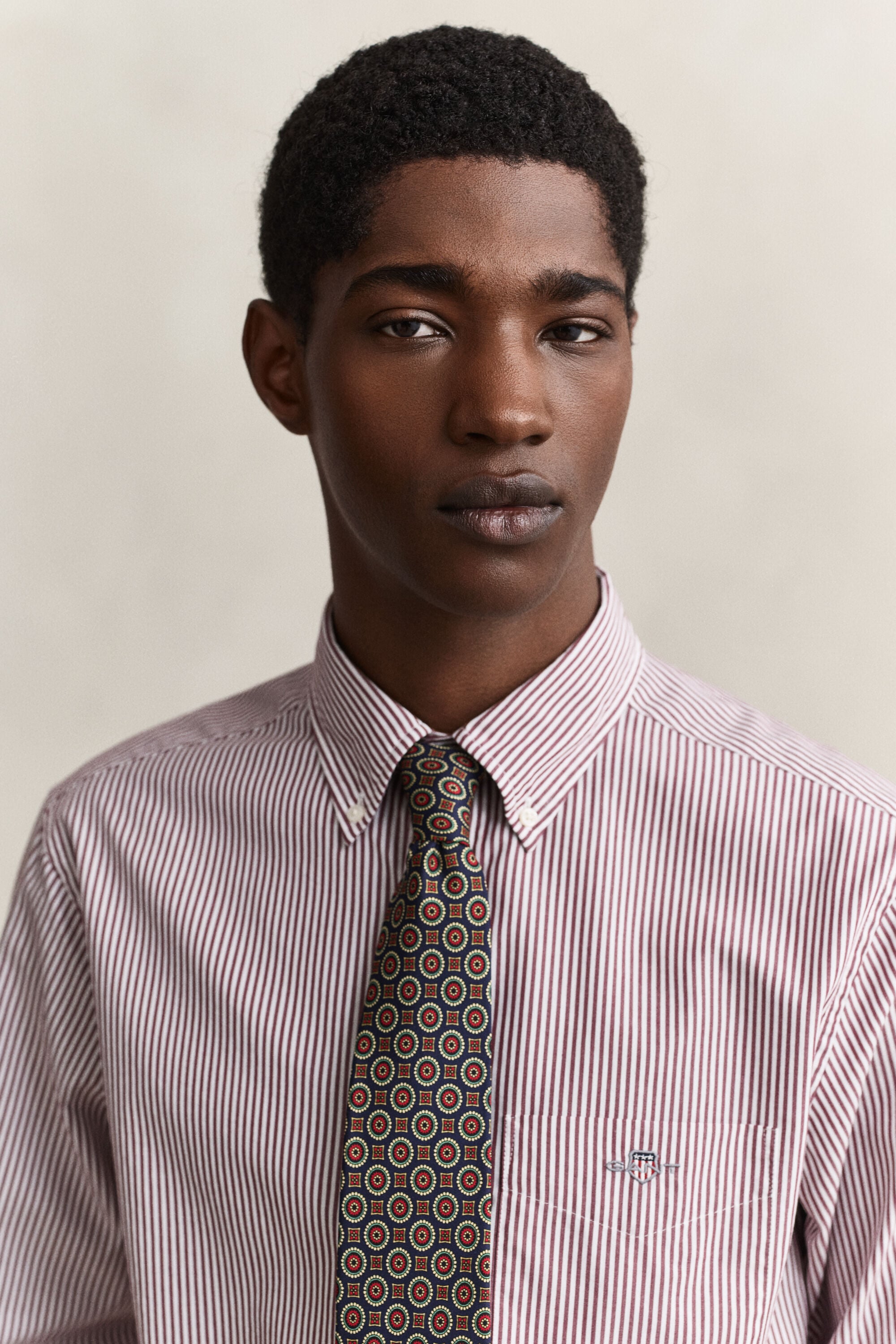 Camisa de popelina Regular Fit clásica de rayas