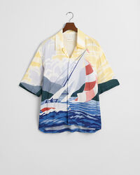 Camisa Relaxed Fit Sailing Scene de manga corta