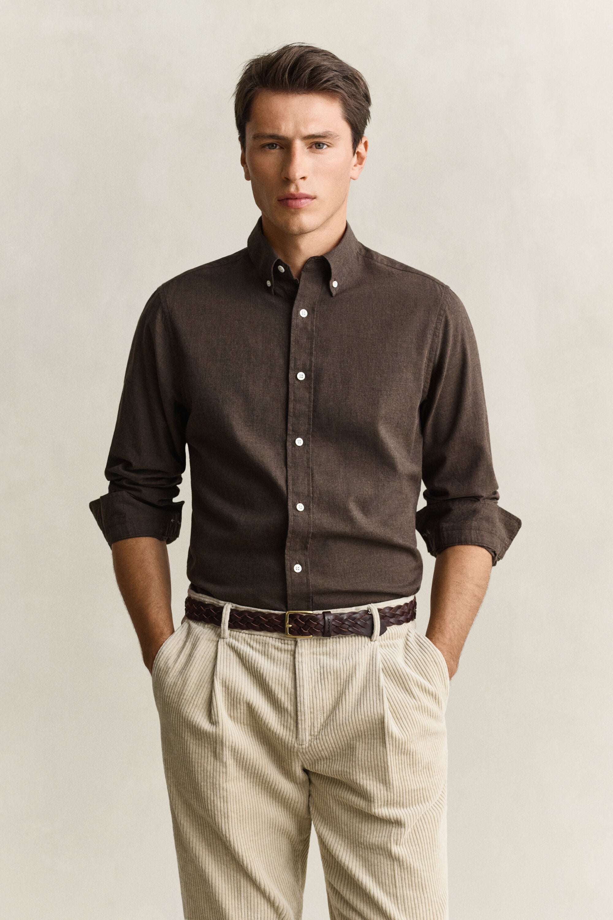 Camisa de algodón y cachemir