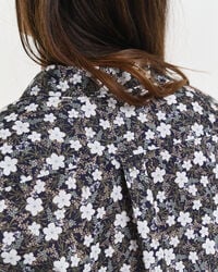 Camisa Regular Fit en gasa de algodón con estampado floral