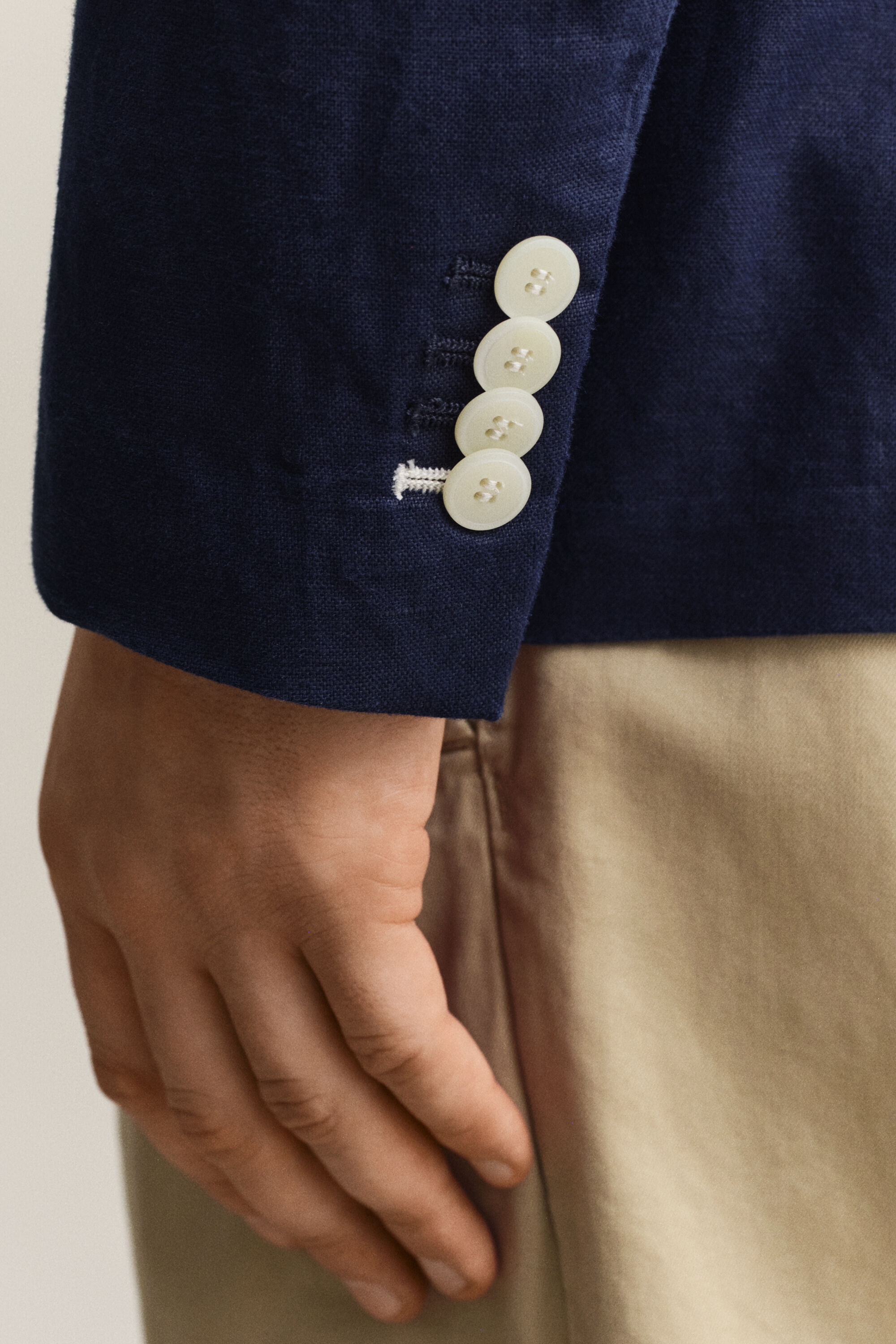 Chaqueta de traje en mezcla de algodón texturizado