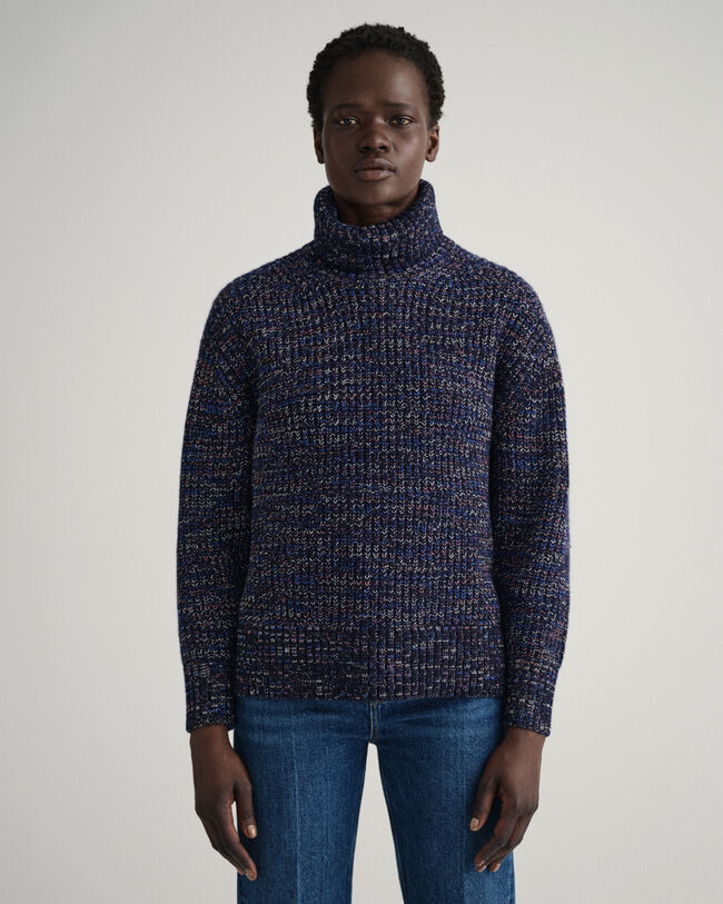 Jersey multicolor con cuello vuelto