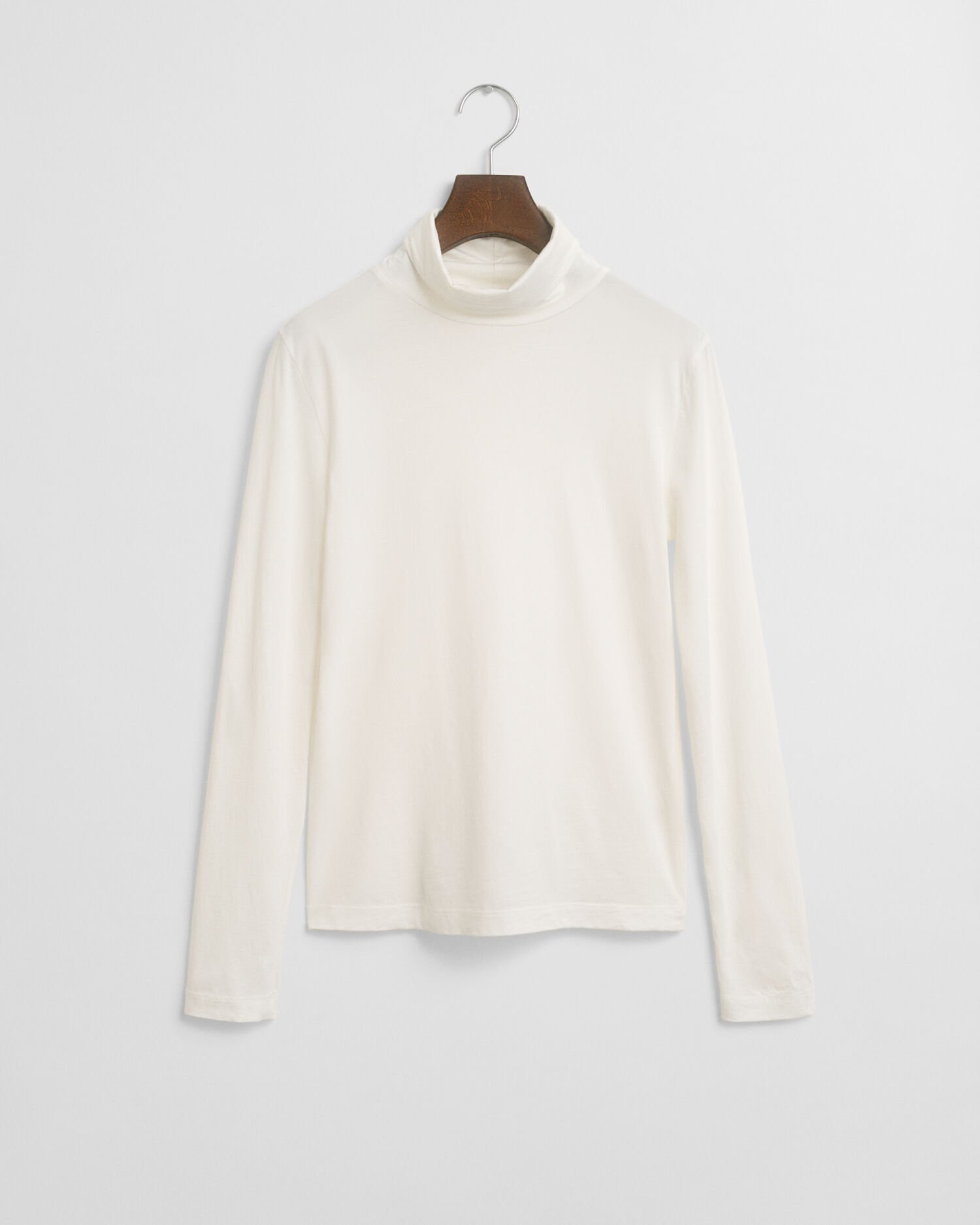 Top ligero de algodón con cuello de cisne