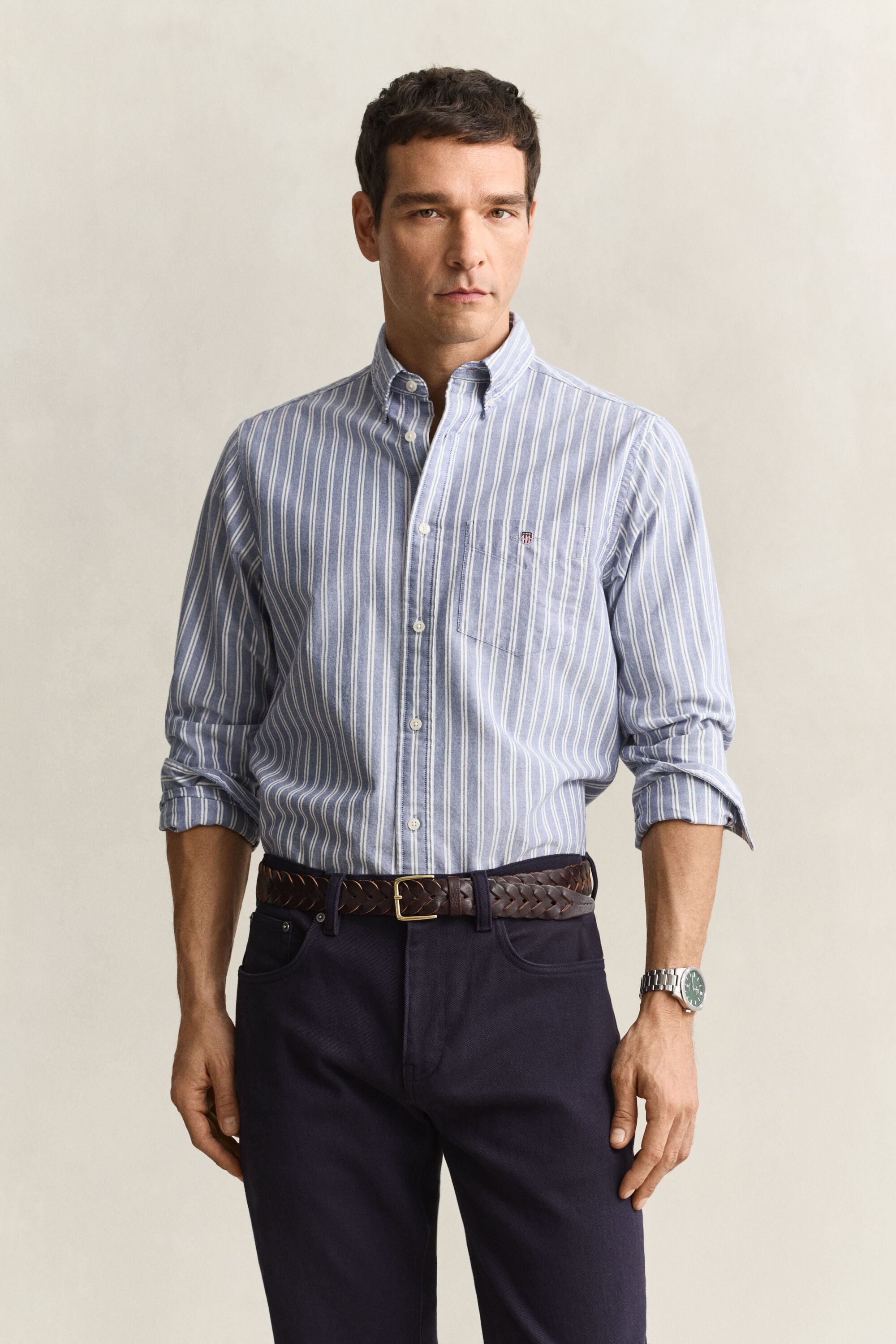 Camisa Oxford clásica a rayas