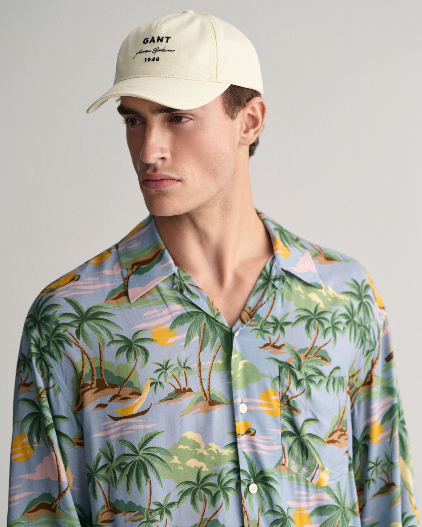Camisa Relaxed Fit de manga corta Hawaiian Print