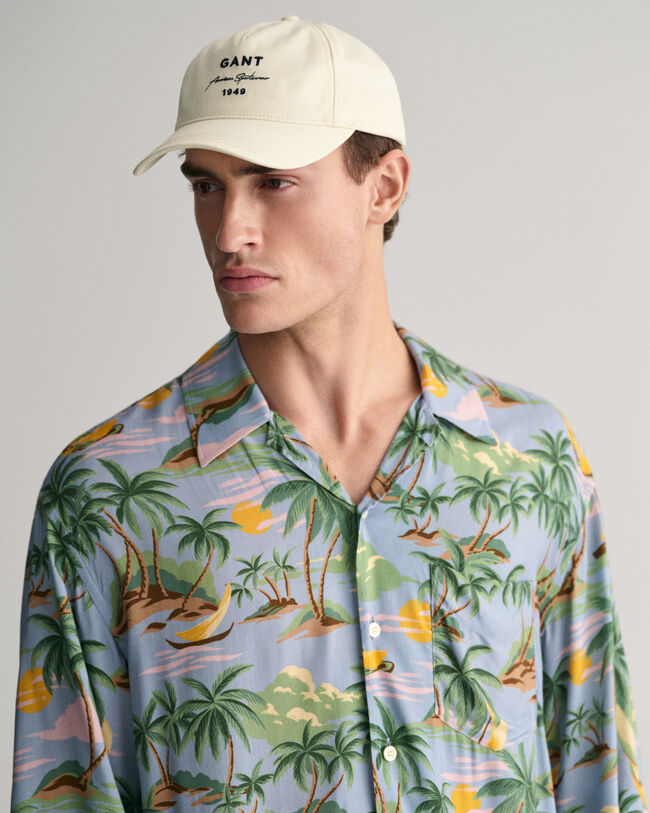 Camisa Relaxed Fit de manga corta Hawaiian Print