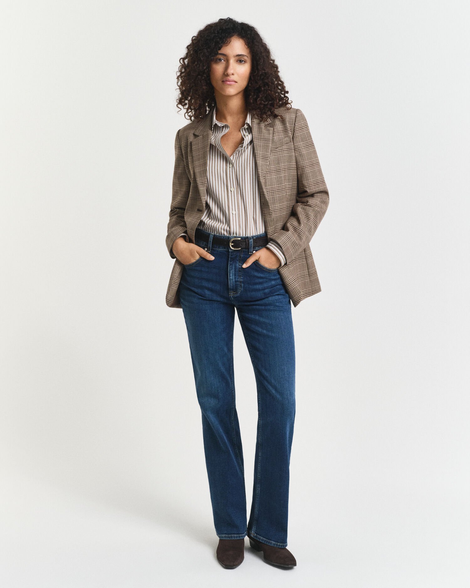 Camisa Regular Fit clásica de popelina a rayas