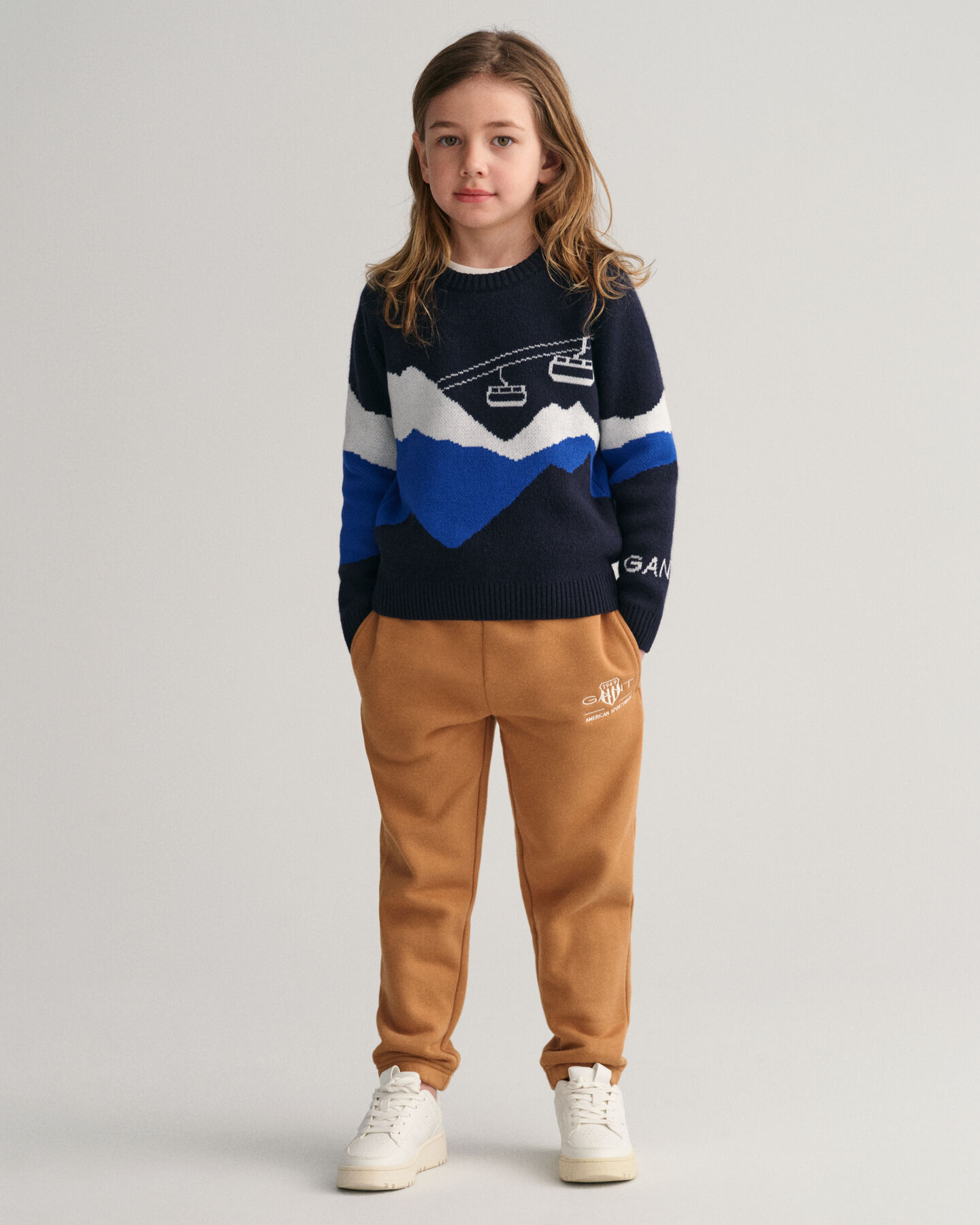 Jersey de cuello redondo en jacquard Alpine Kids