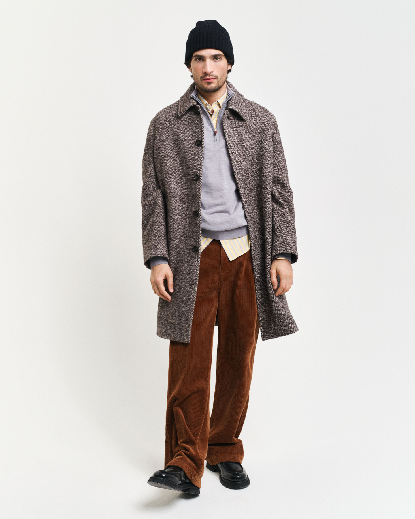 Jersey con media cremallera en lana merino extrafina