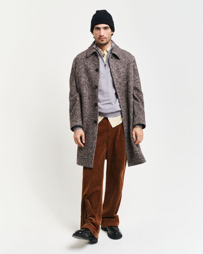 Jersey con media cremallera en lana merino extrafina