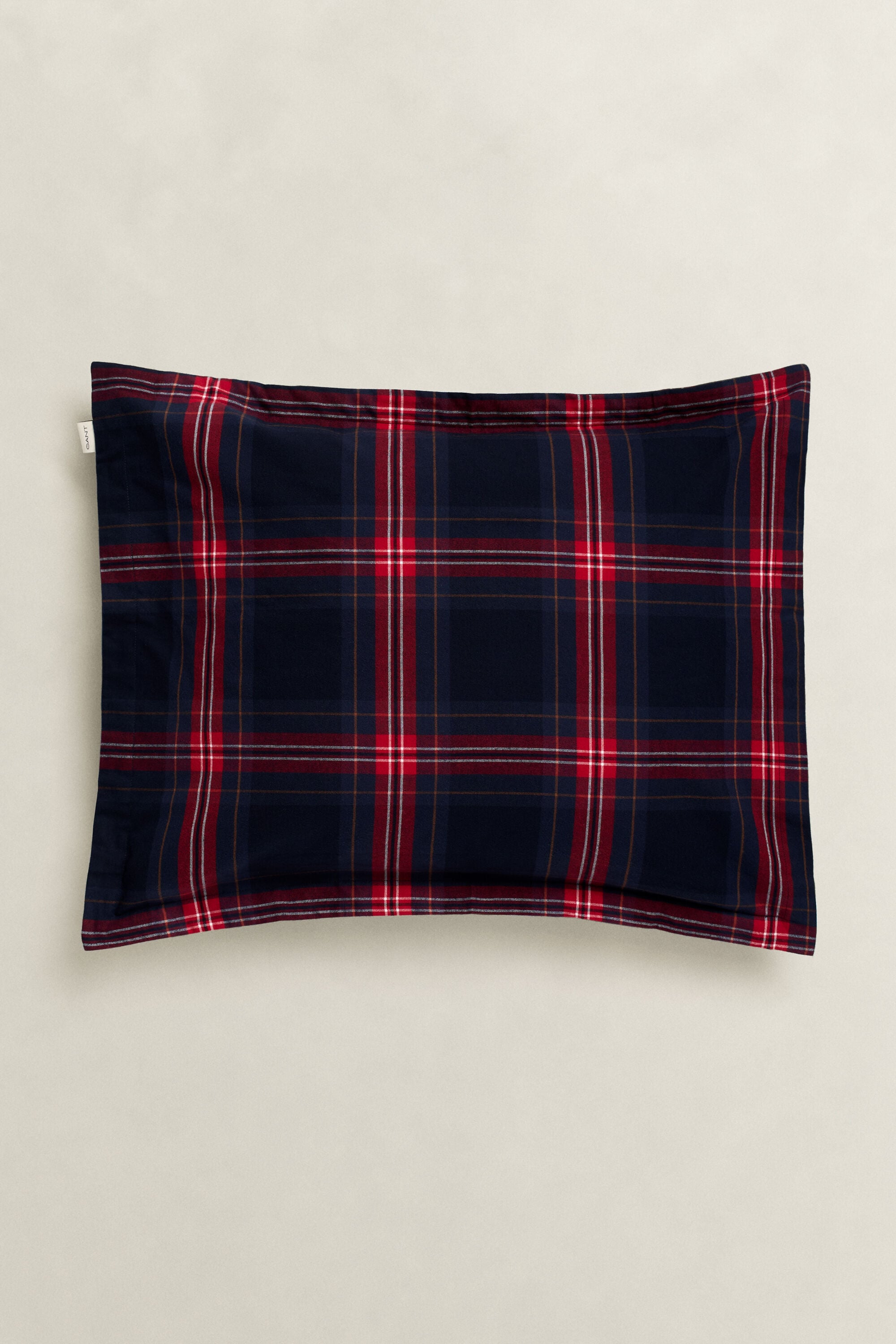 Funda de almohada de franela a cuadros
