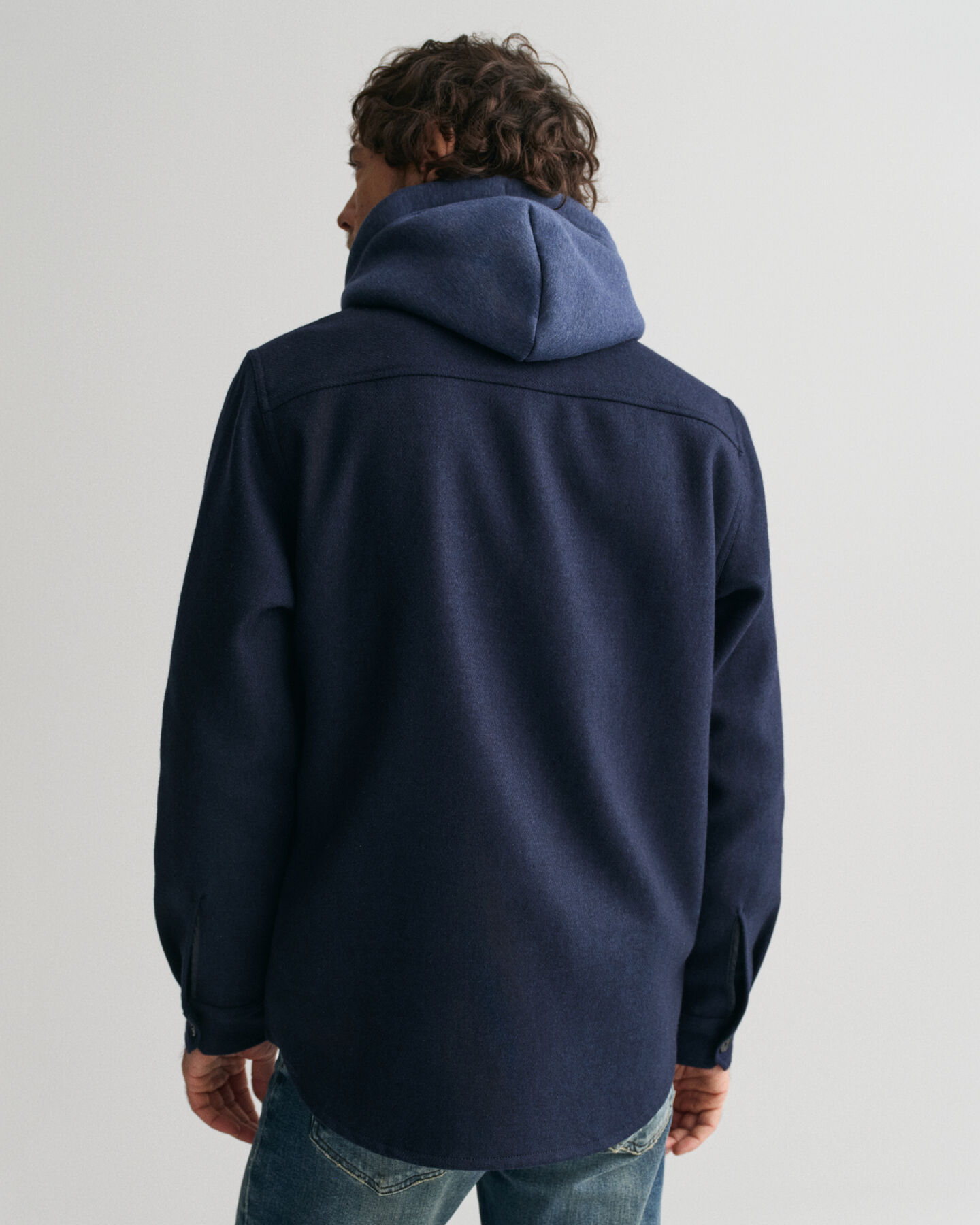 Sobrecamisa en mezcla de lana