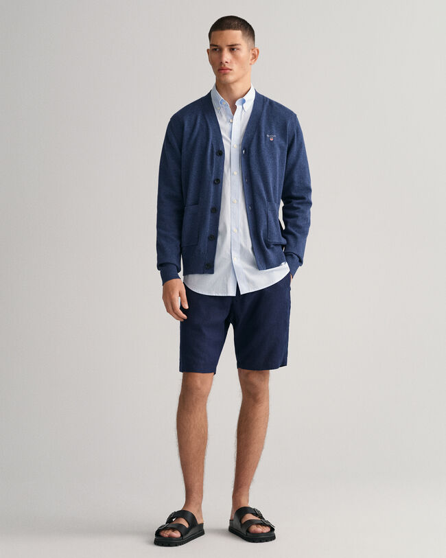 C&aacute;rdigan de cuello de pico y algod&oacute;n Classic