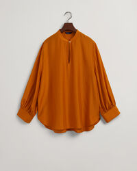 Blusa Popover de seda y lyocell