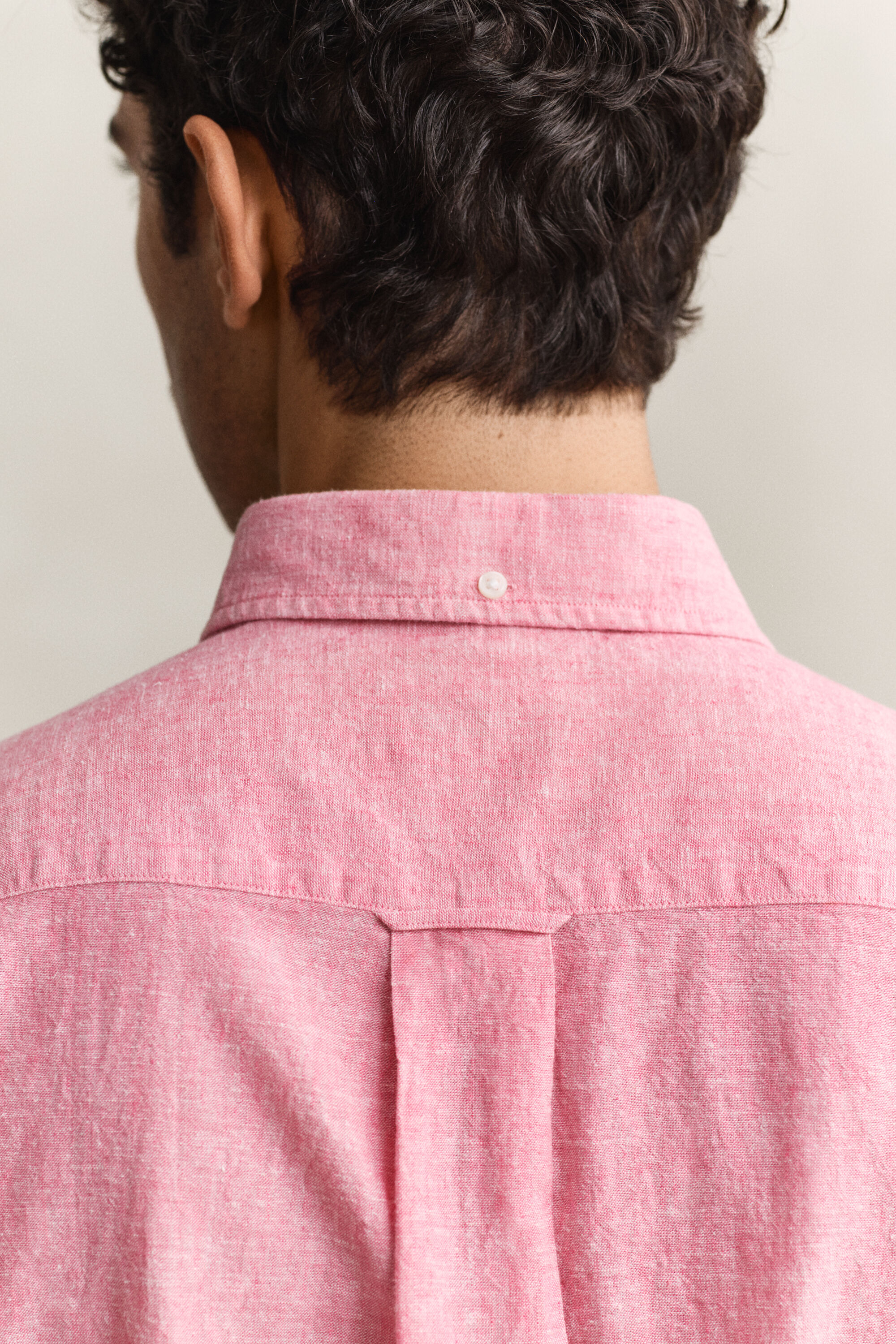 Camisa de manga corta en mezcla de lino