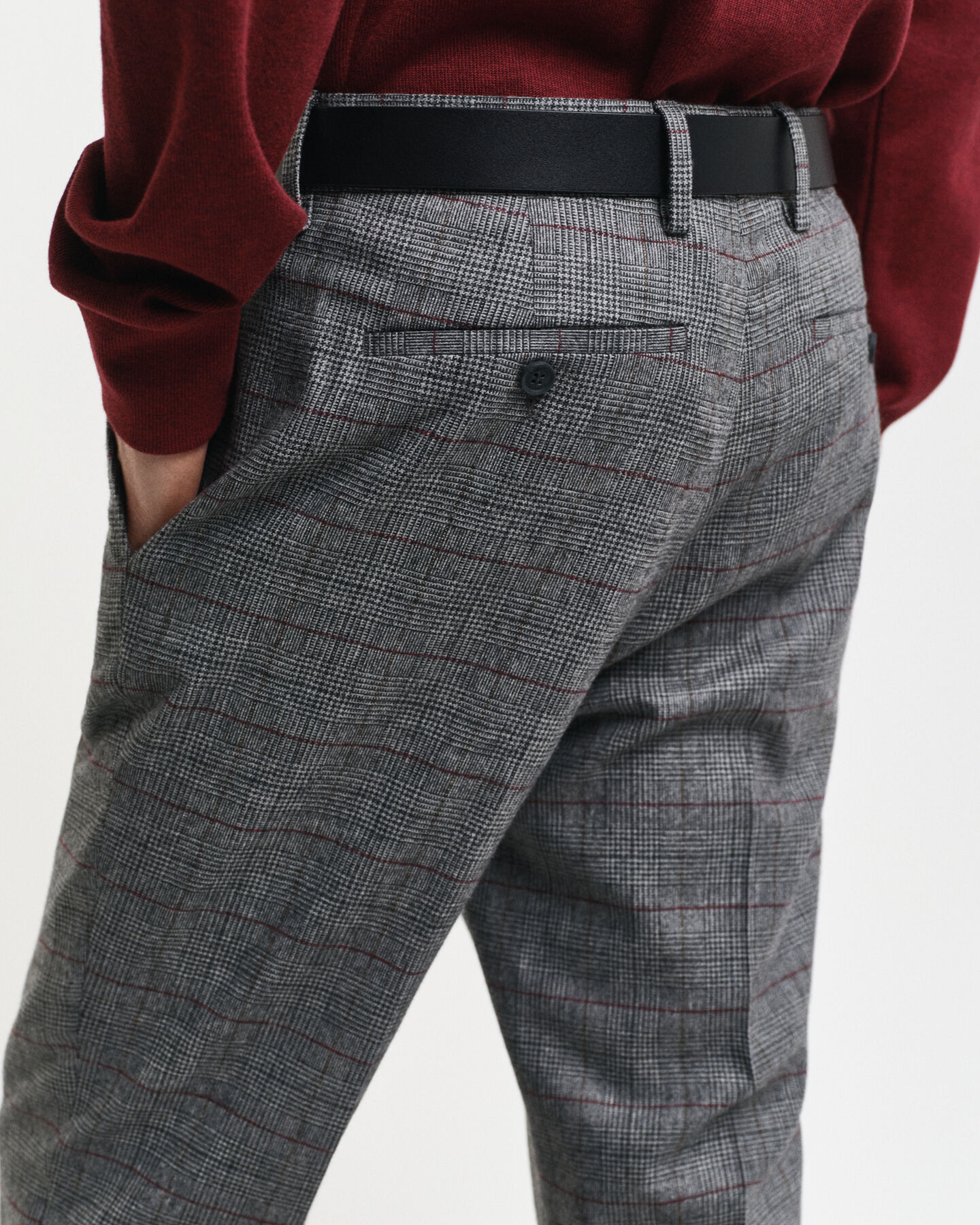 Pantalones de traje Slim Fit de cuadros