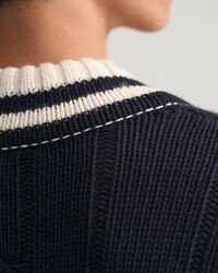 Jersey de cuello de pico con intarsia