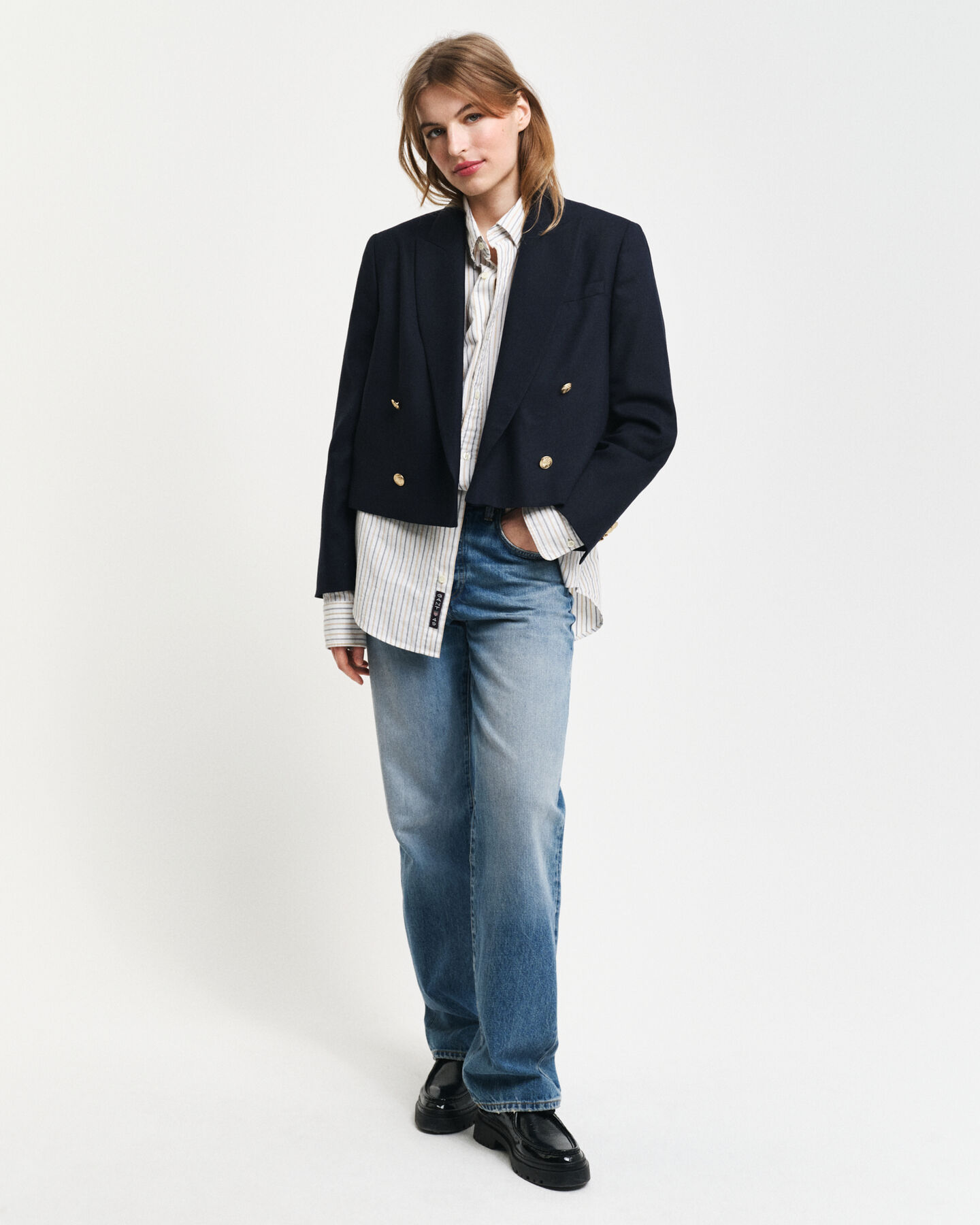 Camisa Oxford clásica Regular Fit a rayas