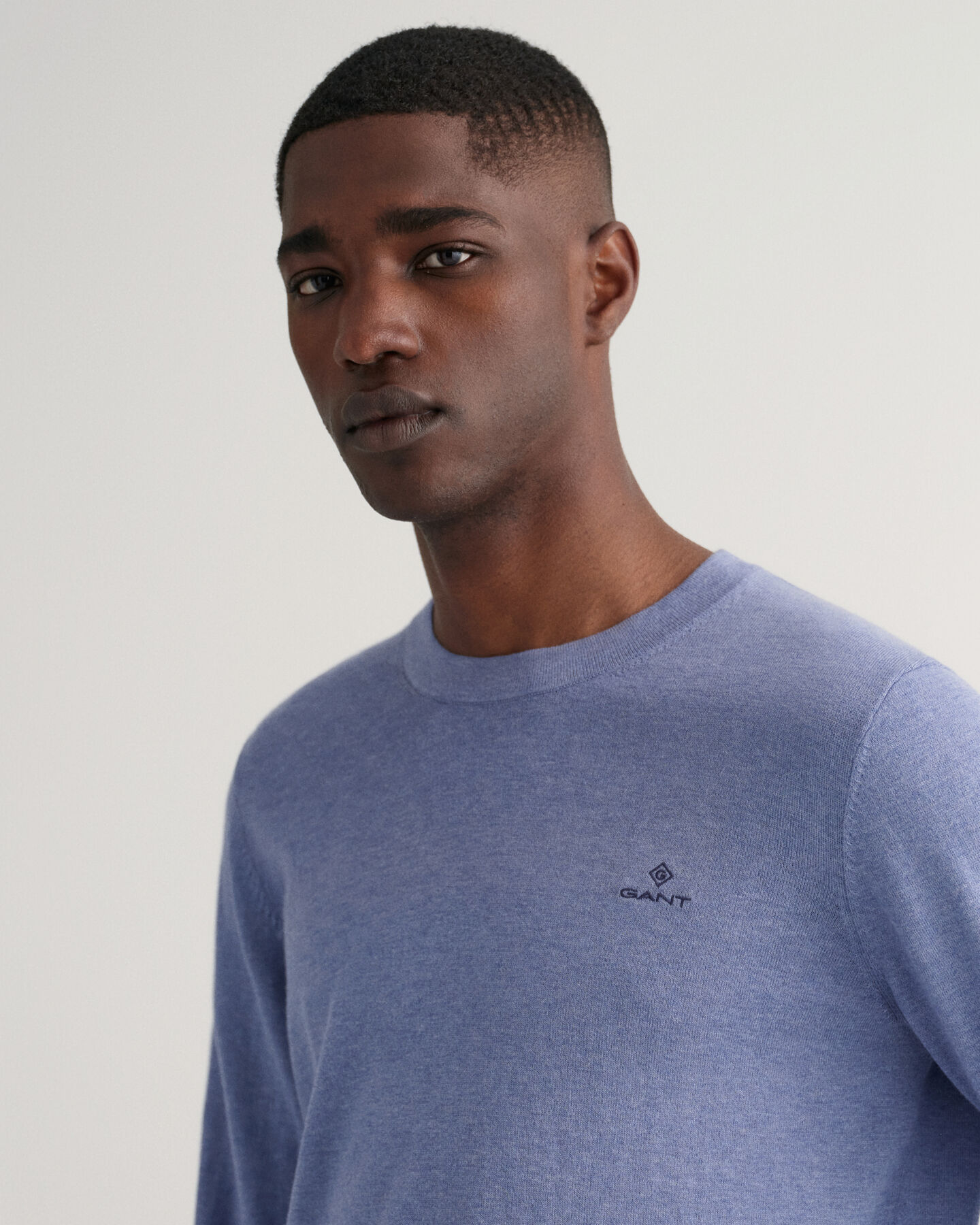 Jersey de cuello redondo en algod&oacute;n y cachemir