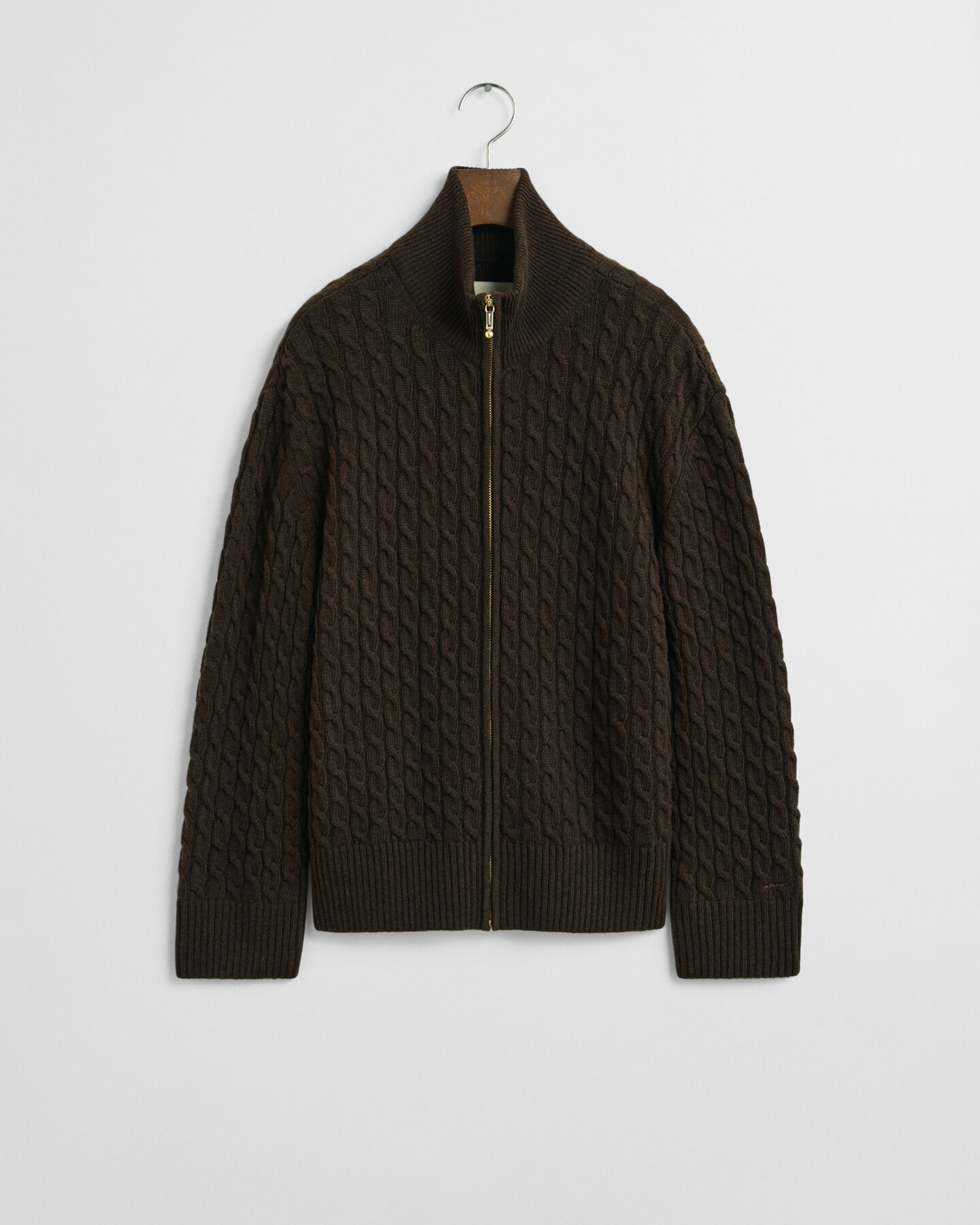 Cárdigan de punto de ochos con cremallera