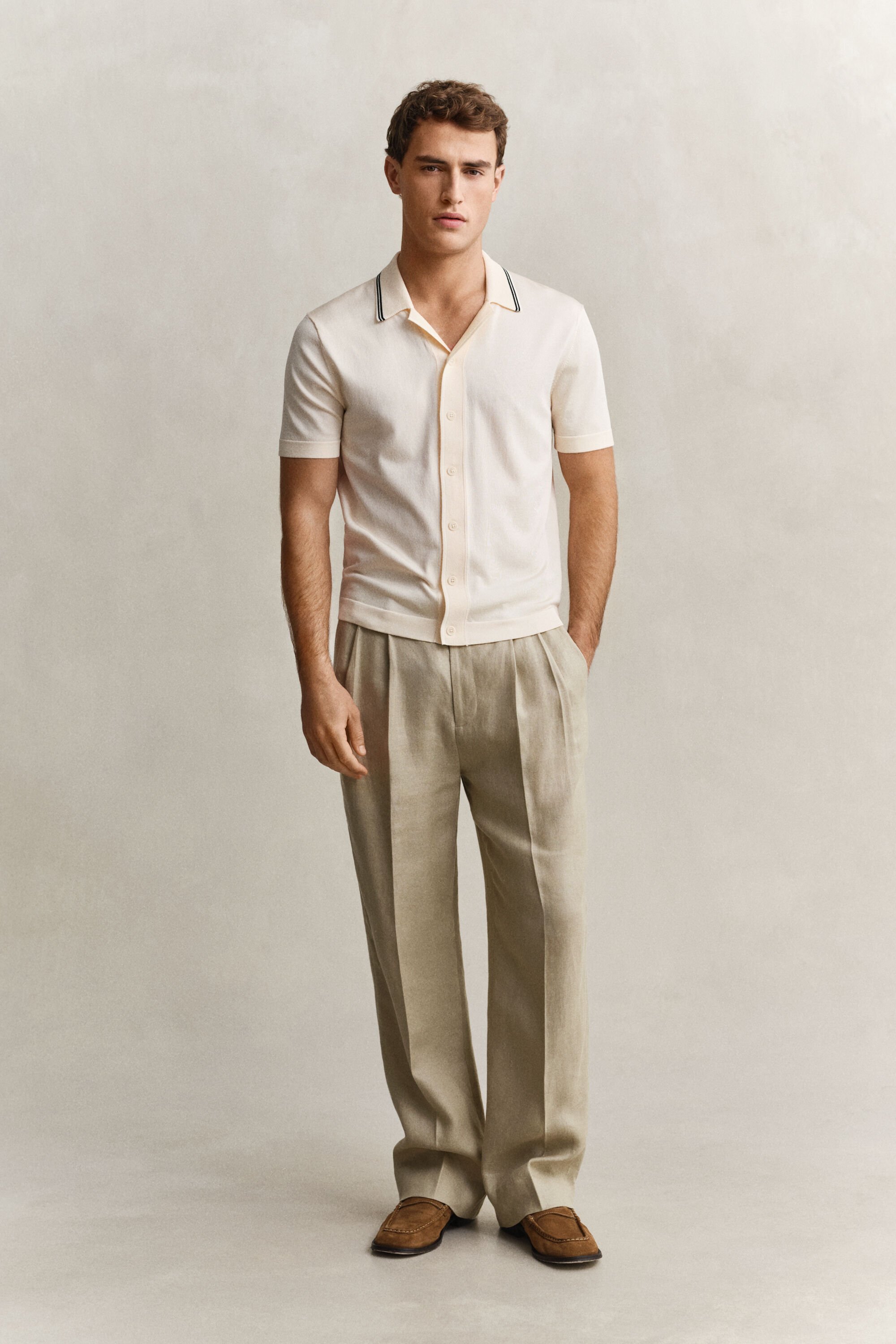 Pantalones de traje de lino