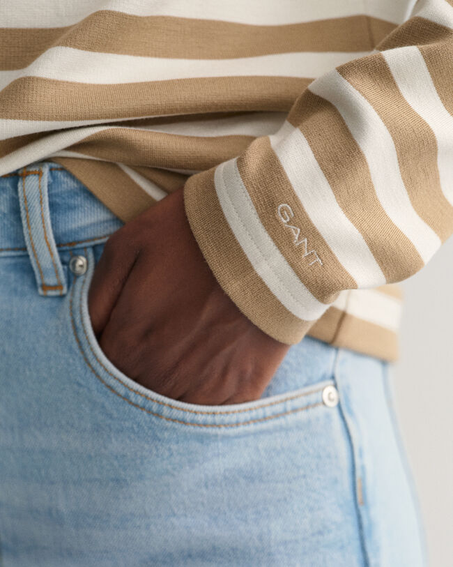 Camiseta de manga larga a rayas