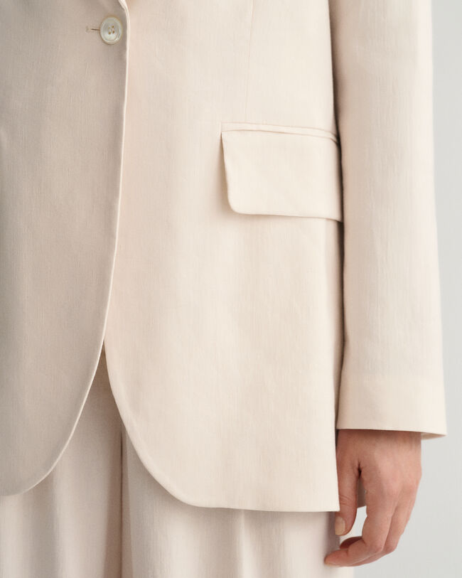 Americana Regular Fit de lino elástico