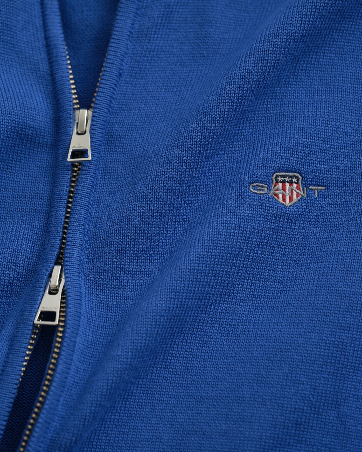 Cárdigan de algodón con cremallera Casual