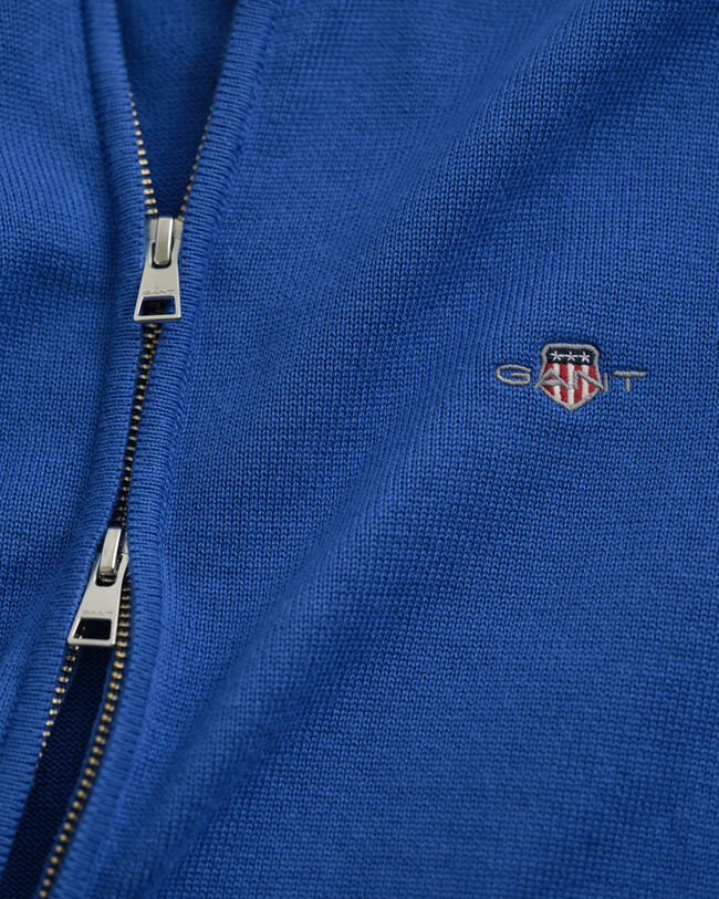 Cárdigan de algodón con cremallera Casual