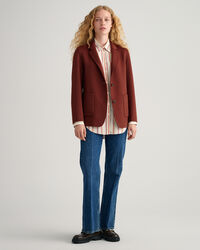 Americana recta cosida a mano